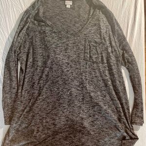 3X AVA-VIV Gray Oversized Sweater